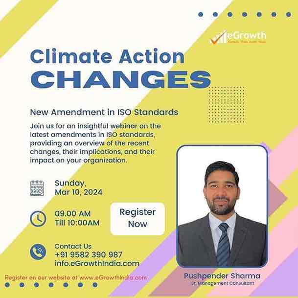 eGrowth Webinar - New Amendment in ISO Standards - Climate Action Changes